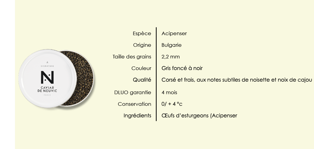 Caviar Sevruga la sélection sevruga